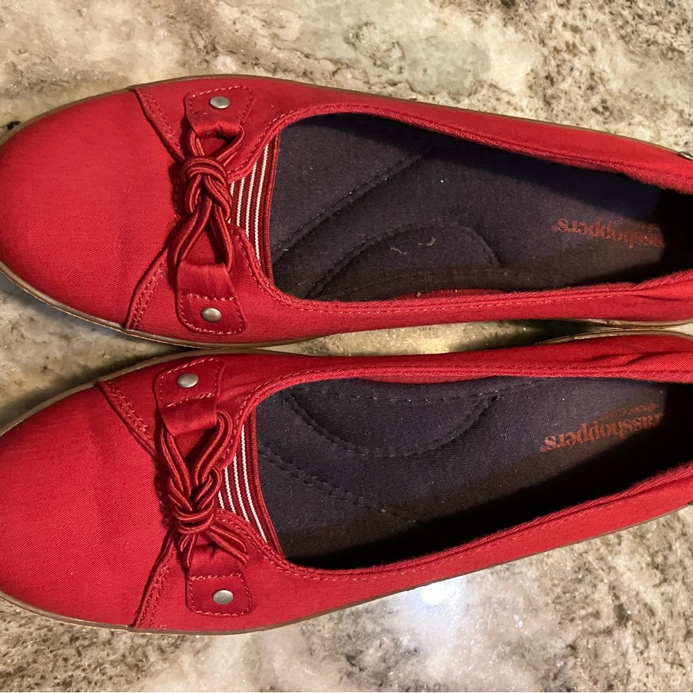 Grasshoppers Womens Other Flats - Bright Red - Size 7 Cork Wedge
